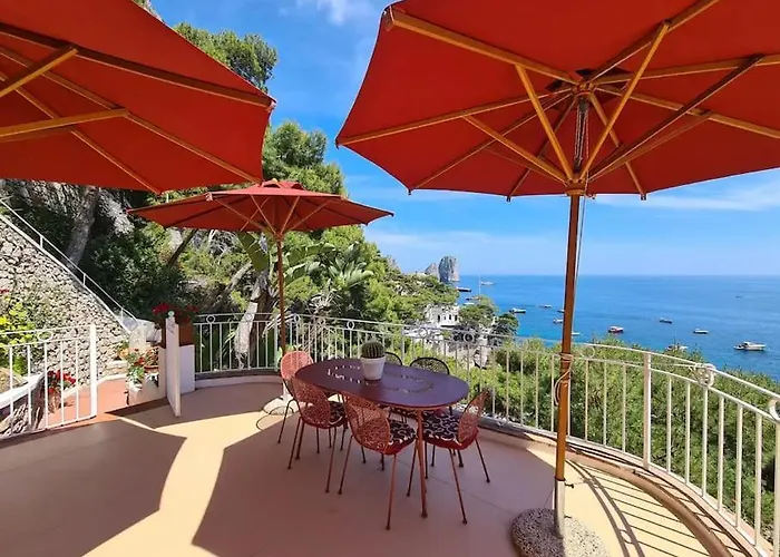 别墅 Tenuta Saracena Capri, Private Beach Front Estate With Panoramic Pool 卡普里